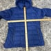 Metaphor Blue Long Mid Length Down Puffer Jacket Coat Hooded XL Extra Large