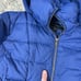 Metaphor Blue Long Mid Length Down Puffer Jacket Coat Hooded XL Extra Large