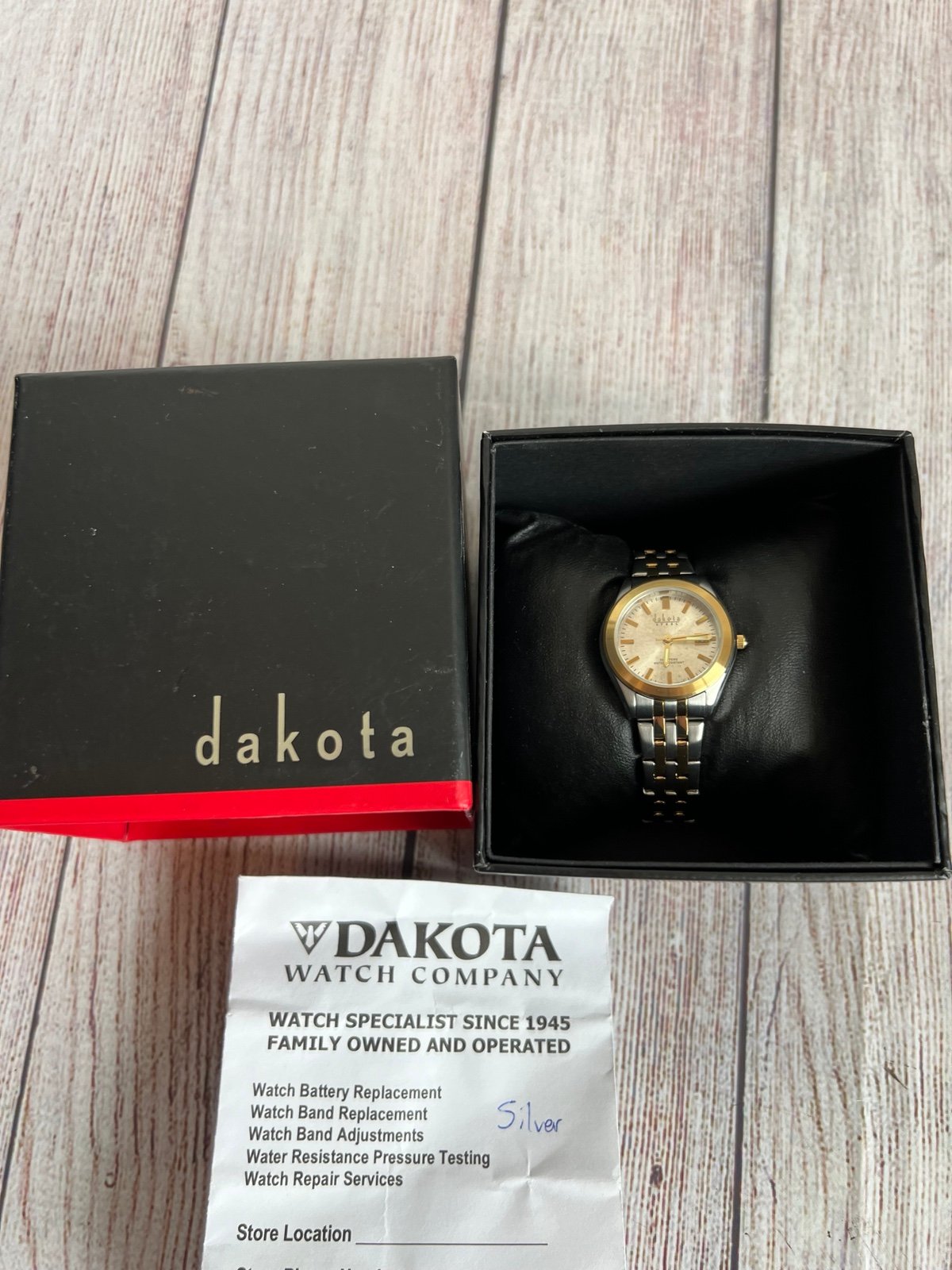 Dakota Steel 50 Meter Water Resistant Watch