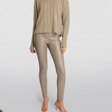 Maison Ullens Grey leather leggings