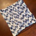 Super Soft chunky crochet Baby Blanket (Blue/lt blue/white) with Bonus Lovey