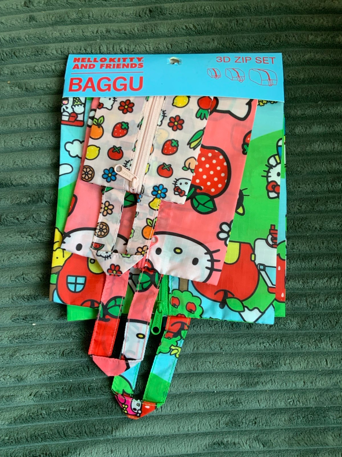 新品　BAGGU ハローキティ&フレンズ　3D ZIP SET BAGGU Hello Kitty & Friends 3D Zip Pouch 3 Piece Set NEW