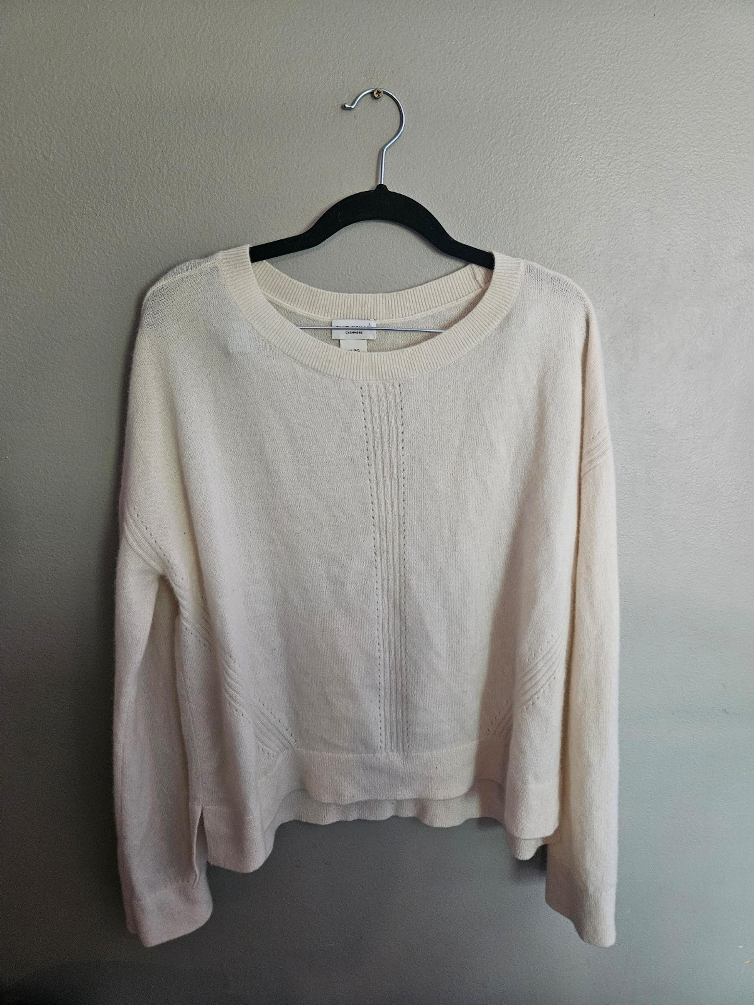 Club Monaco cashmere crewneck sweater XL cream