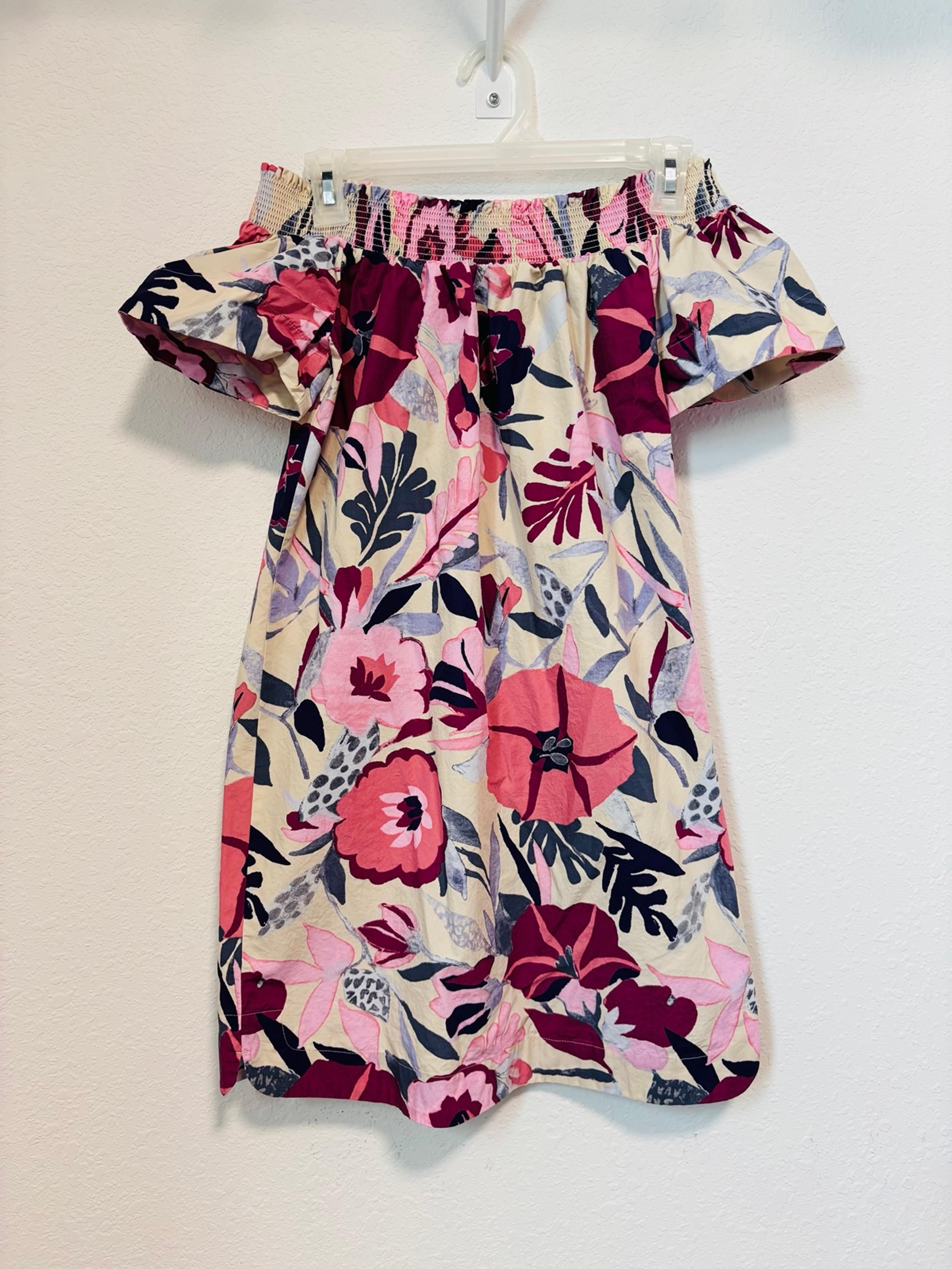LOFT Women’s Off The Shoulder Smoked Floral Dress Size XXS