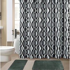 15 Piece Memory Foam Bathroom Bath Rug Set with Bath Mat & Bath Curtains