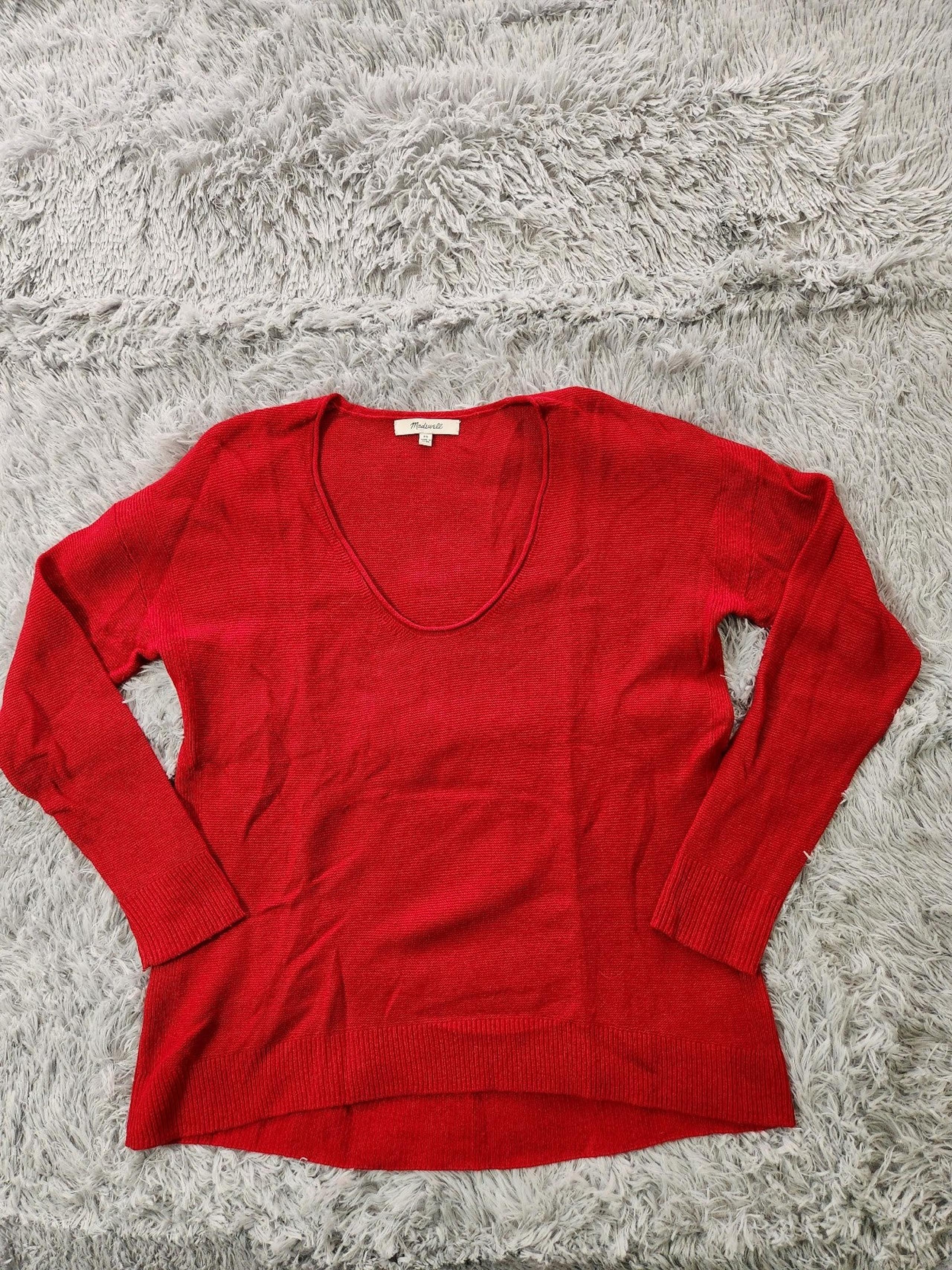 Madewell Red Lightweight Sweater