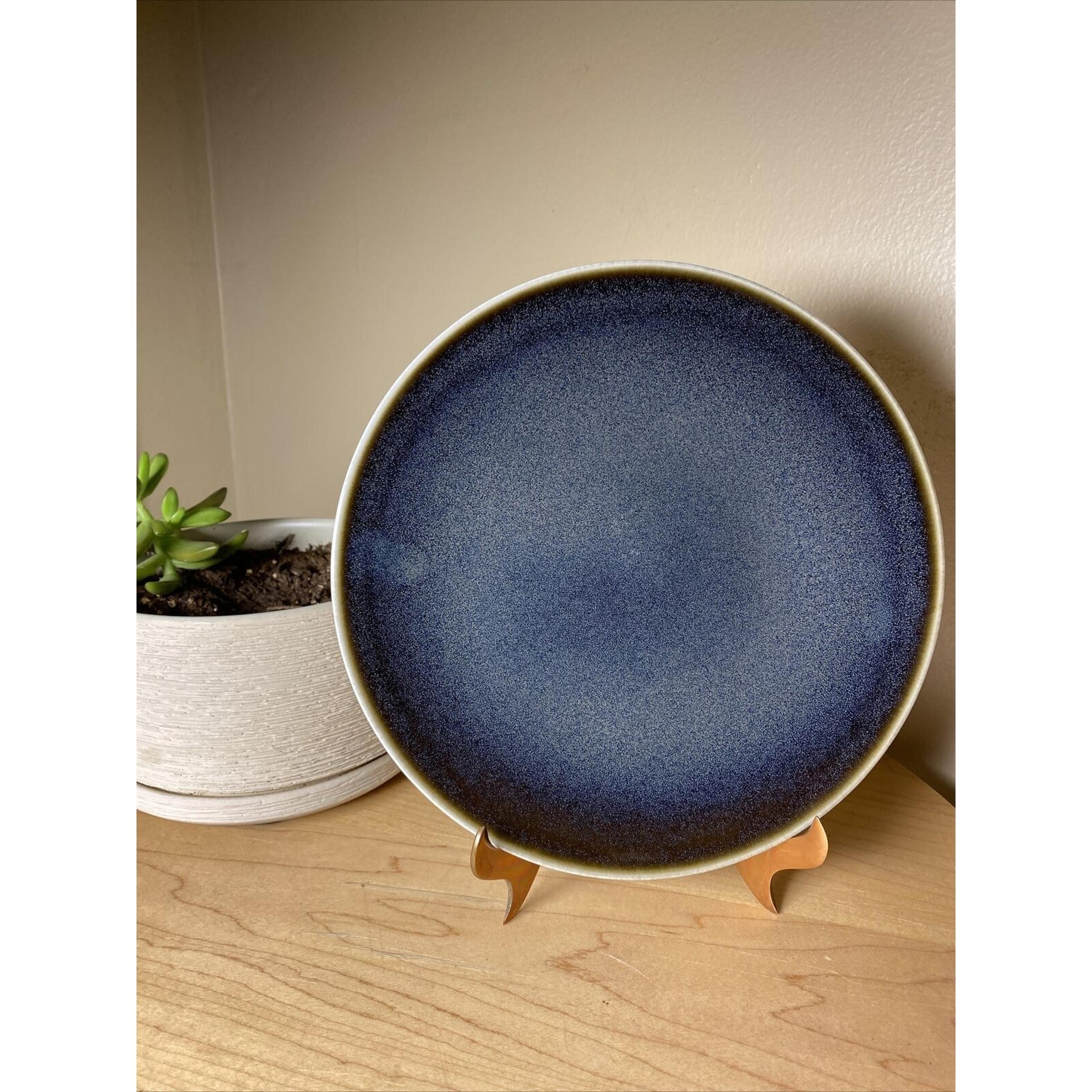 Royal Crown Derby 8.25" Salad Plate  Art Glaze Clouded Smoke England New
