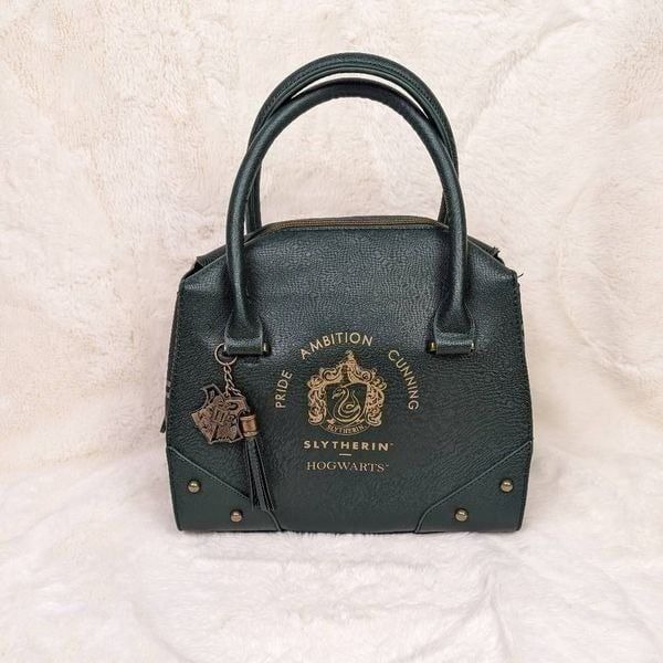 Harry Potter PURSE Designer Handbag SLYTHERIN Hogwarts Forest Green Faux Leather