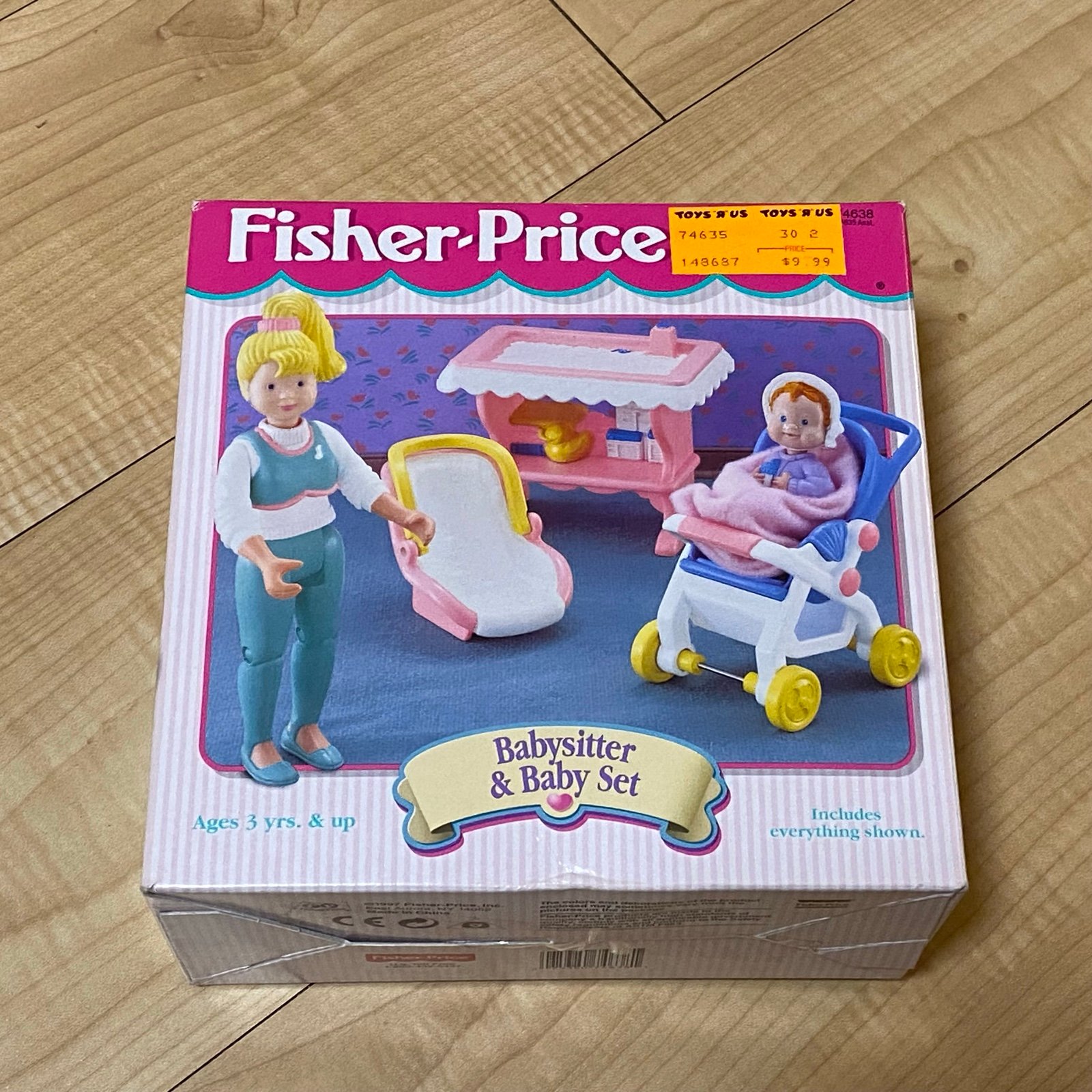 Fisher Price Dream Dollhouse Loving Family Babysitter & Baby set vintage 1997
