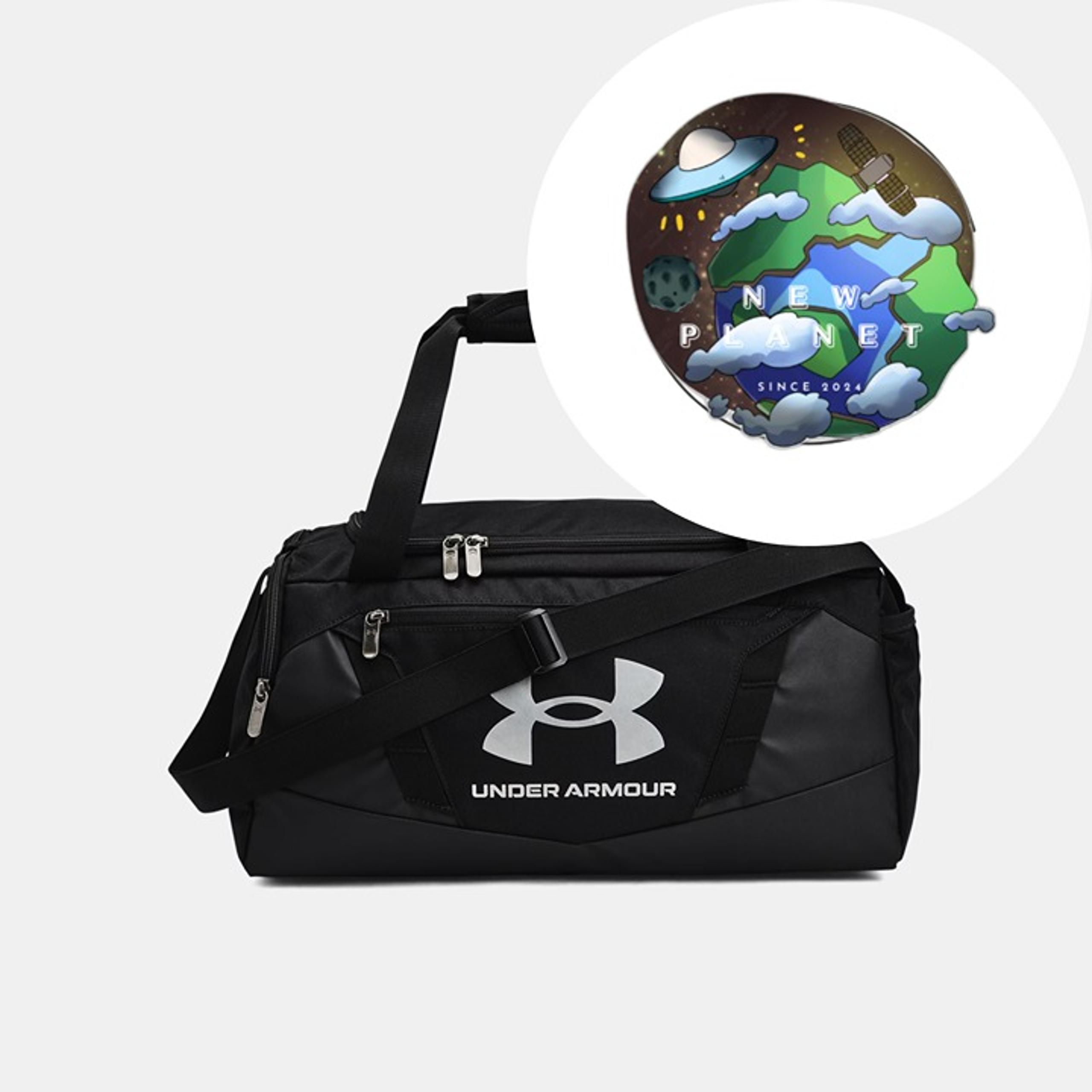 NWT UA Undeniable 5.0 XS Duffle Bag Clr: Black/Metallic Silver-001 UND40