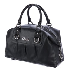 Black leather Coach Ashley satchel