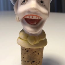 Antique Late 1800 Early 1900s German Laughing Lady / Gypsy Bottle Stopper Exc!