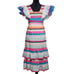 PLENTY by Tracy Reese Ruffled Striped Maxi Dress, Size XS Petite