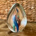Sphere with Tri-Swirl Art Glass Paperweight