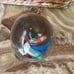 Sphere with Tri-Swirl Art Glass Paperweight