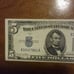 1934 d 5 silver certificate uncirculated beautiful note