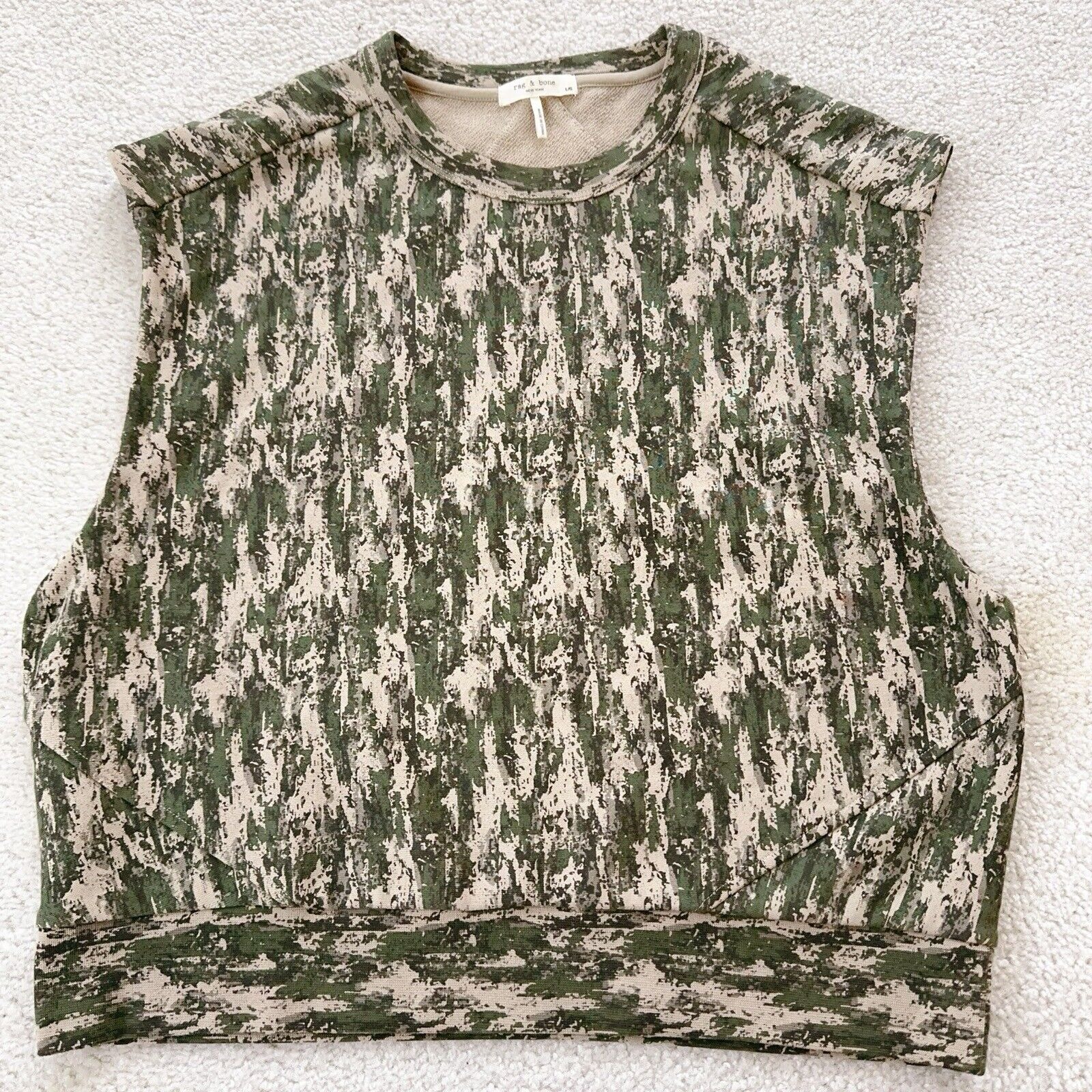Rag Bone Tank Size Large Green Camo