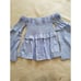 AQUA Brand Womens Tunic Top, Blue&White Stripe, Bell Sleeves Off The Shoulder S