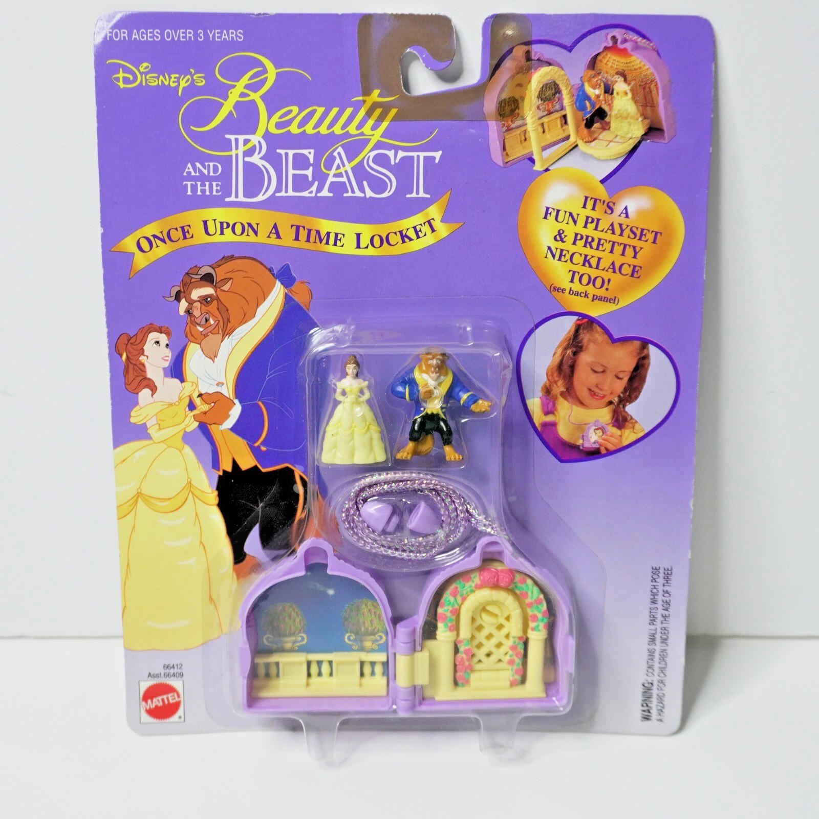 Beauty and the Beast Once Upon A Time Locket 66412 Disney Mattel polly pocket