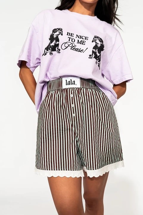 Dressed in lala boxers