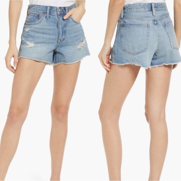 MADEWELL relaxed denim jean shorts