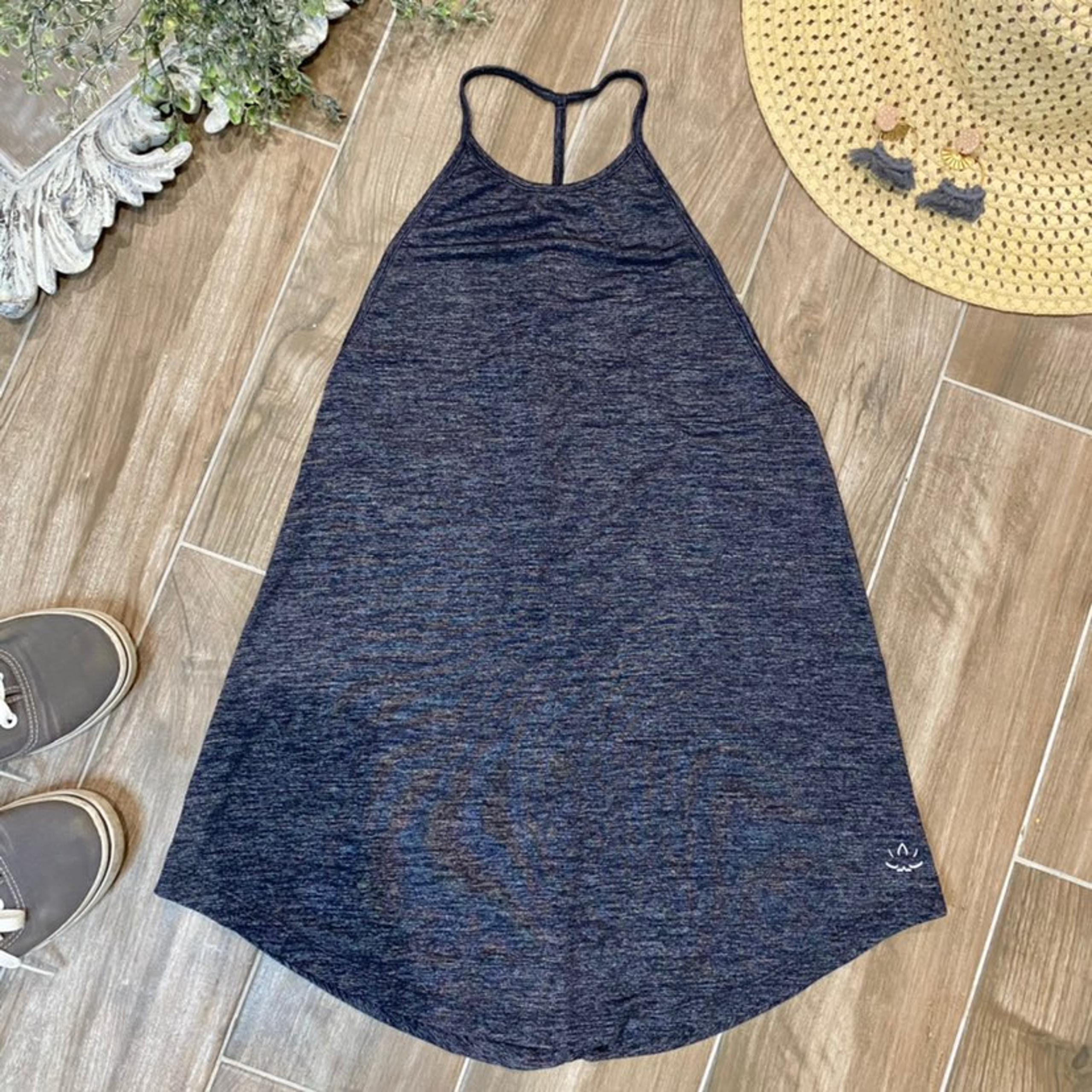 Heathered black grey racer back tank
