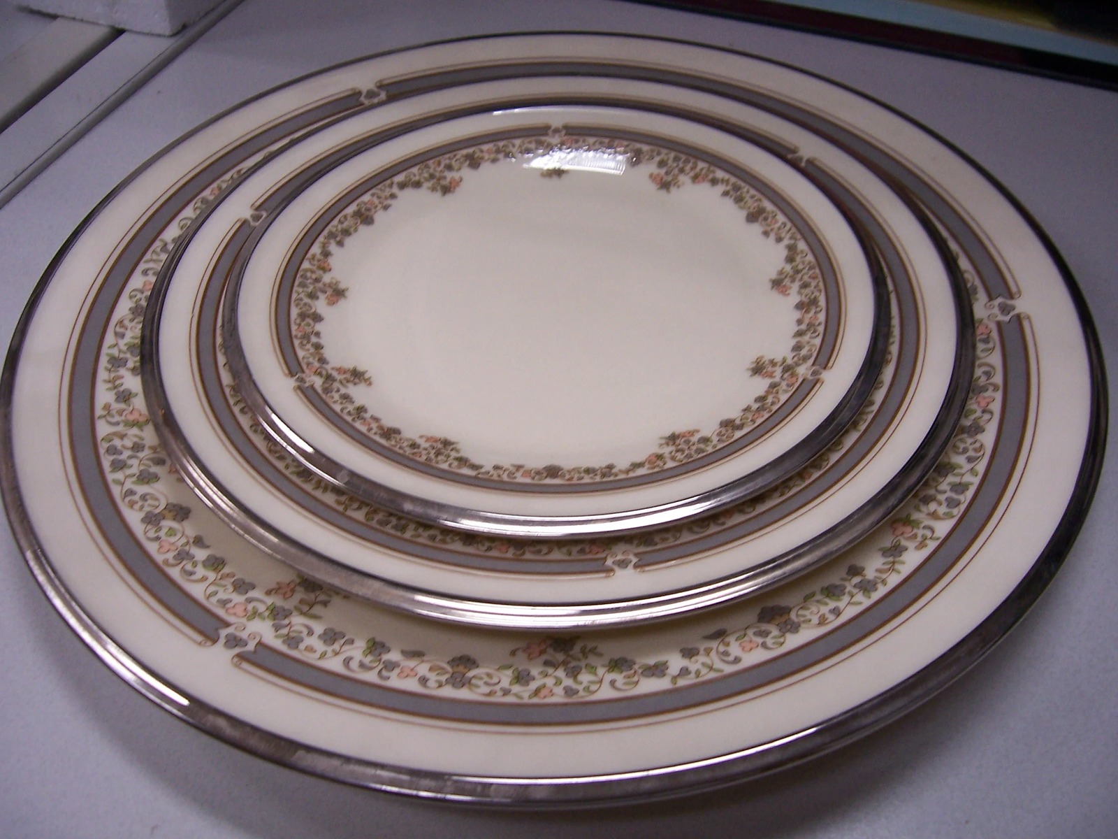 Dinner Plate, Salad Plate and Bread & Butter Plate - Lace Point by Lenox