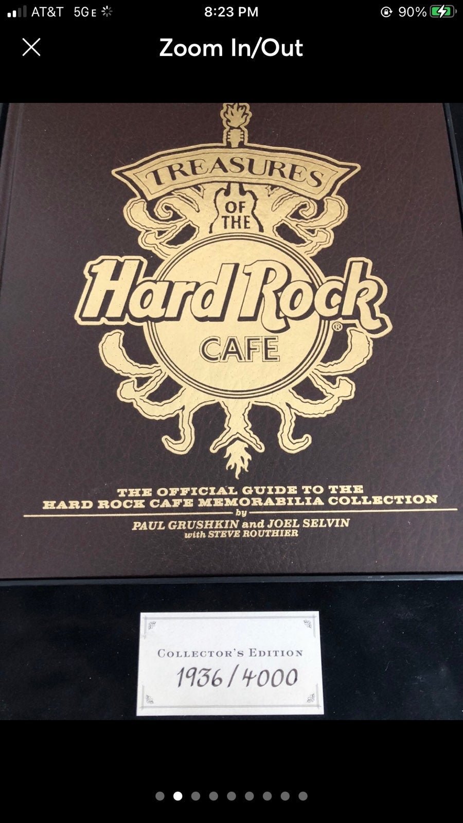Treasures of the hard rock Café book in box