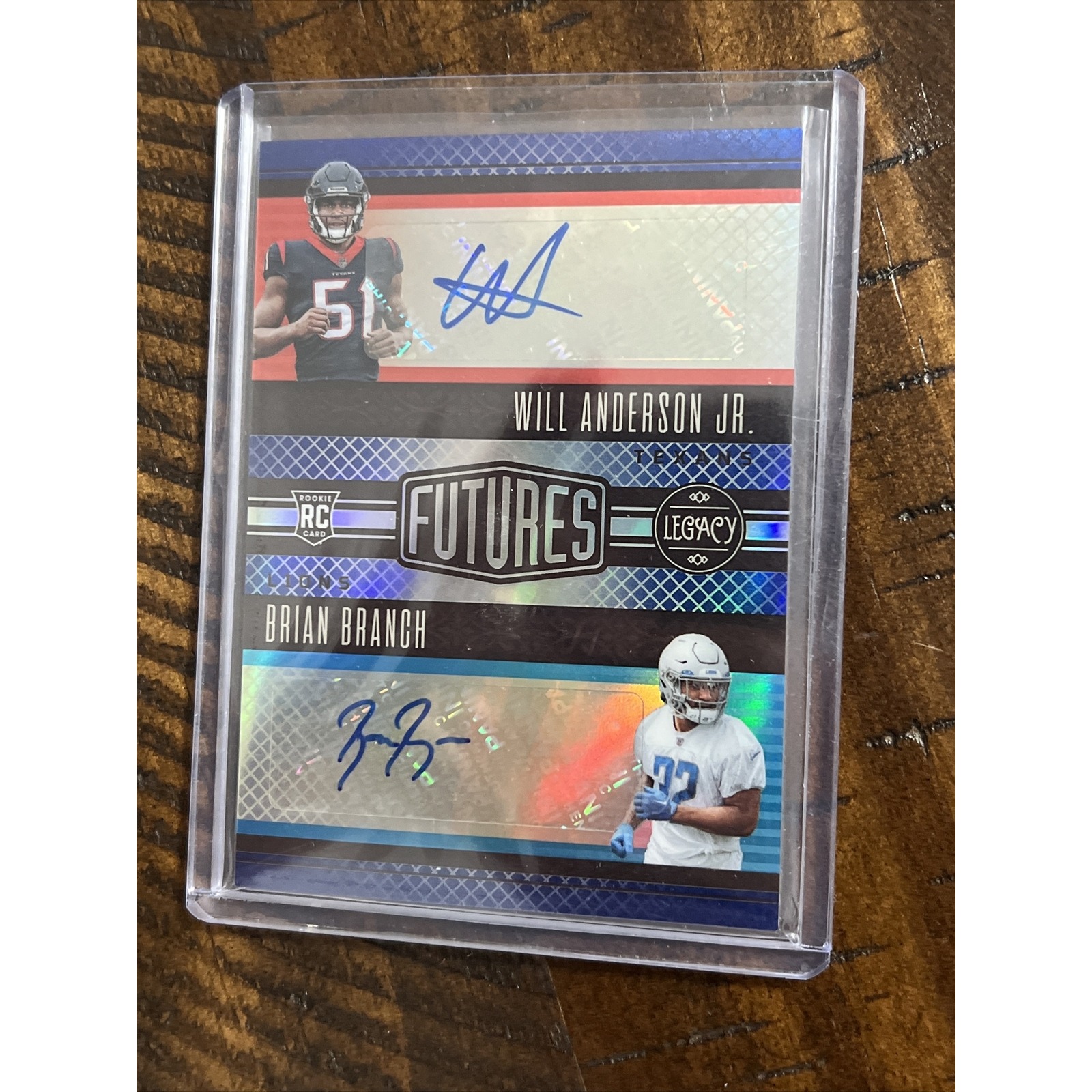 2023 Panini Legacy Brian Branch Will Anderson Jr. FICS-2 Rookie Auto /25 Futures