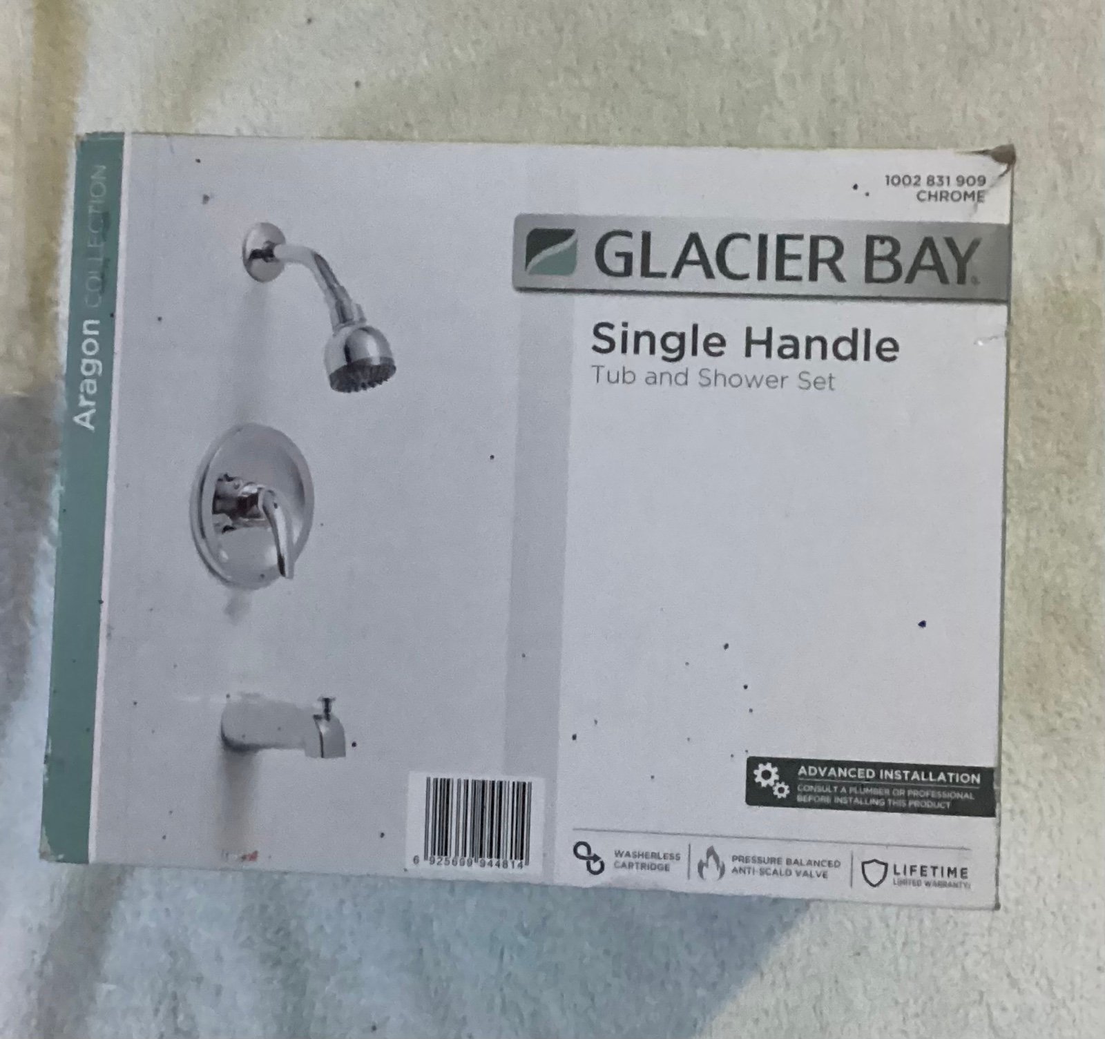 Glacier Bay Aragon 1002 831 909 Tub and Shower Set in Chrome (PARTS ONLY)
