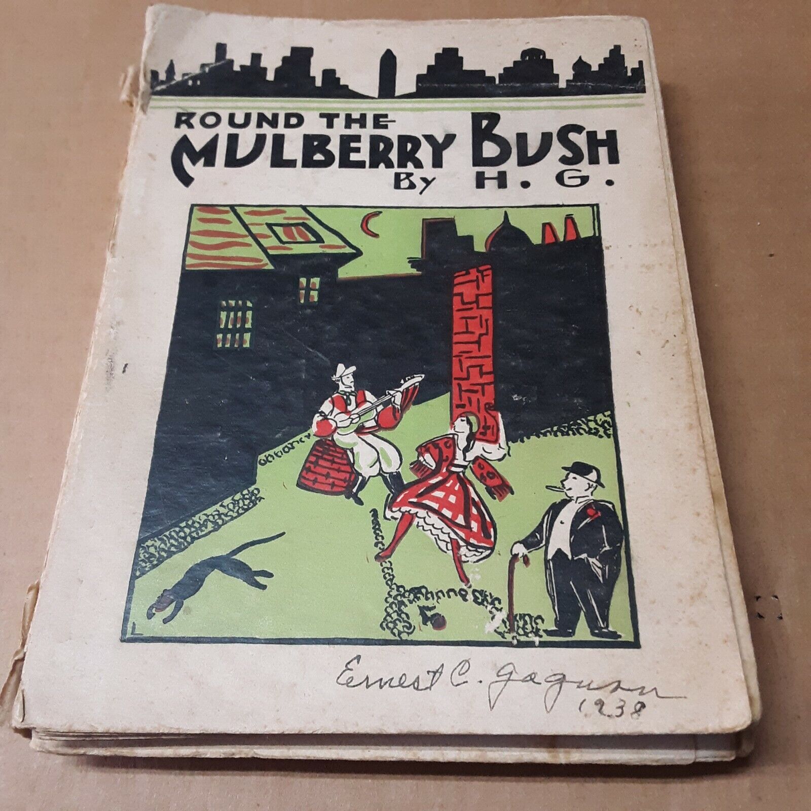 Round the Mulberry Bush Harry Goldflam 1937 1st Edition Vintage Ads Ford GM Etc
