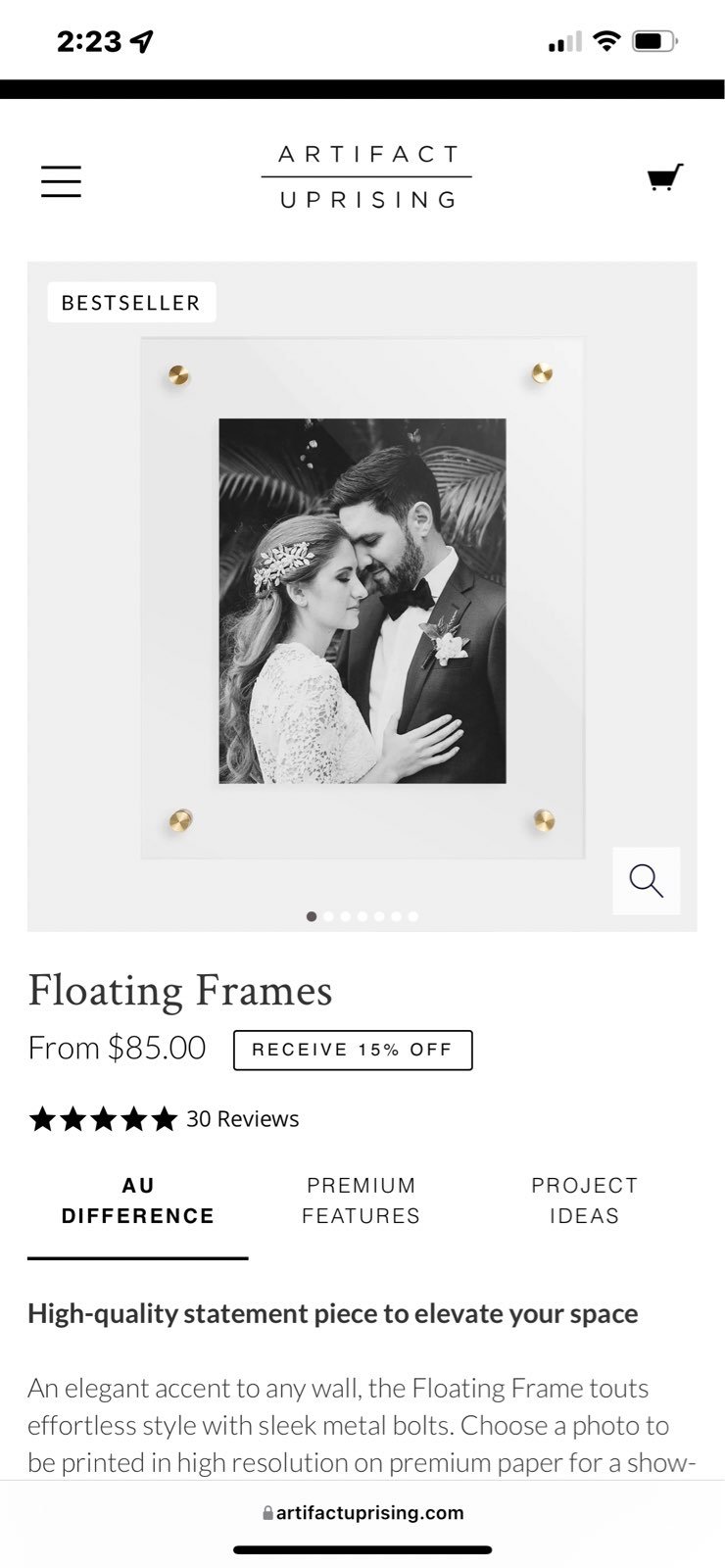 Acrylic Floating Frame