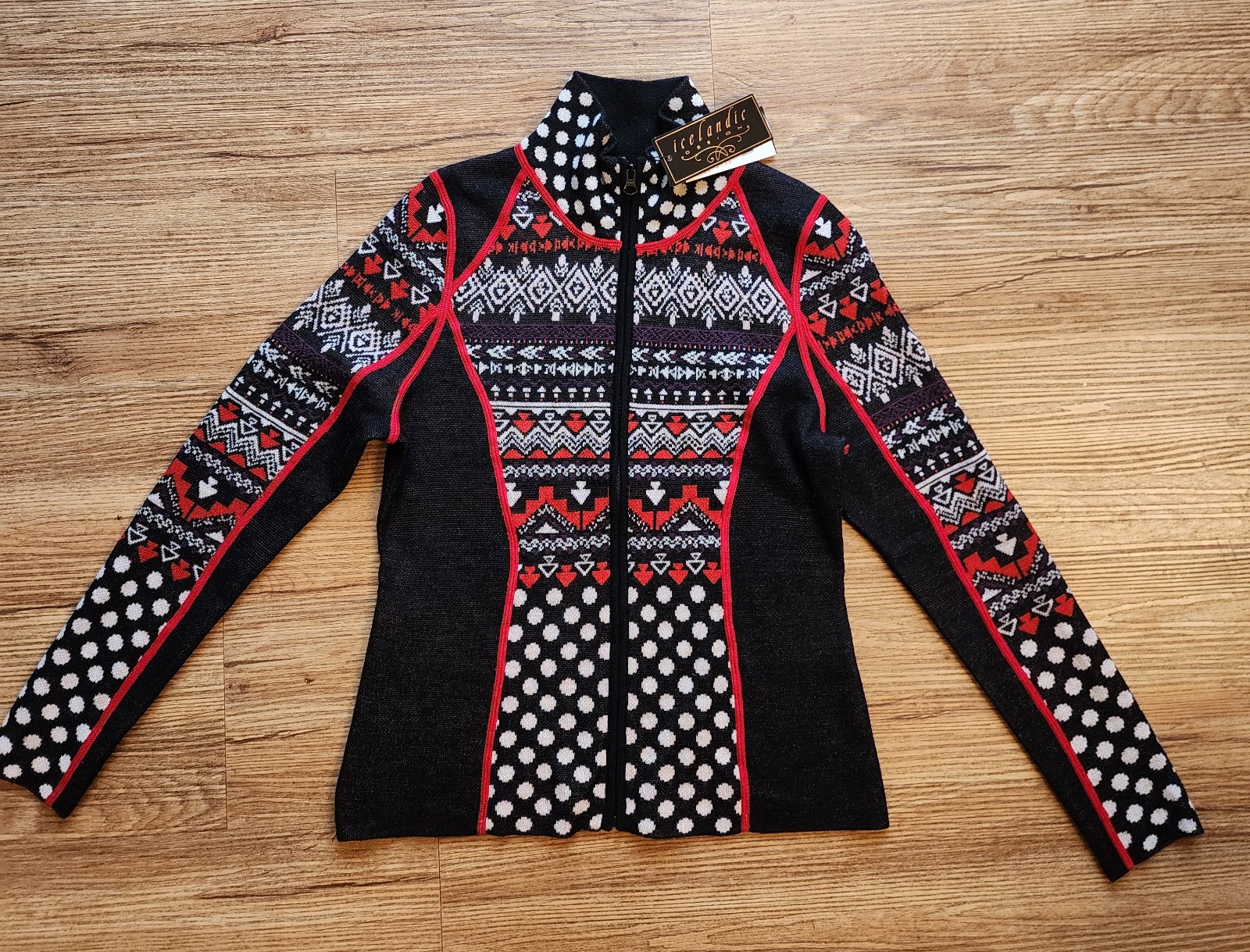 Size S Icelandic Design Bellina Full Zip Sweater