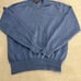 Daniel Cremieux Signature Collection Cashmere Sweater Shirt Men's L Blue V Neck