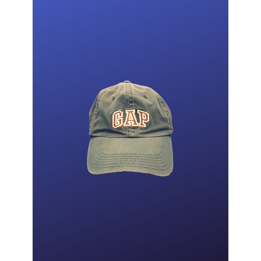 GAP 100% Cotton Twill Washed LOGO Baseball Hat, HUNTER GREEN, OSFM, NWOT Vintage