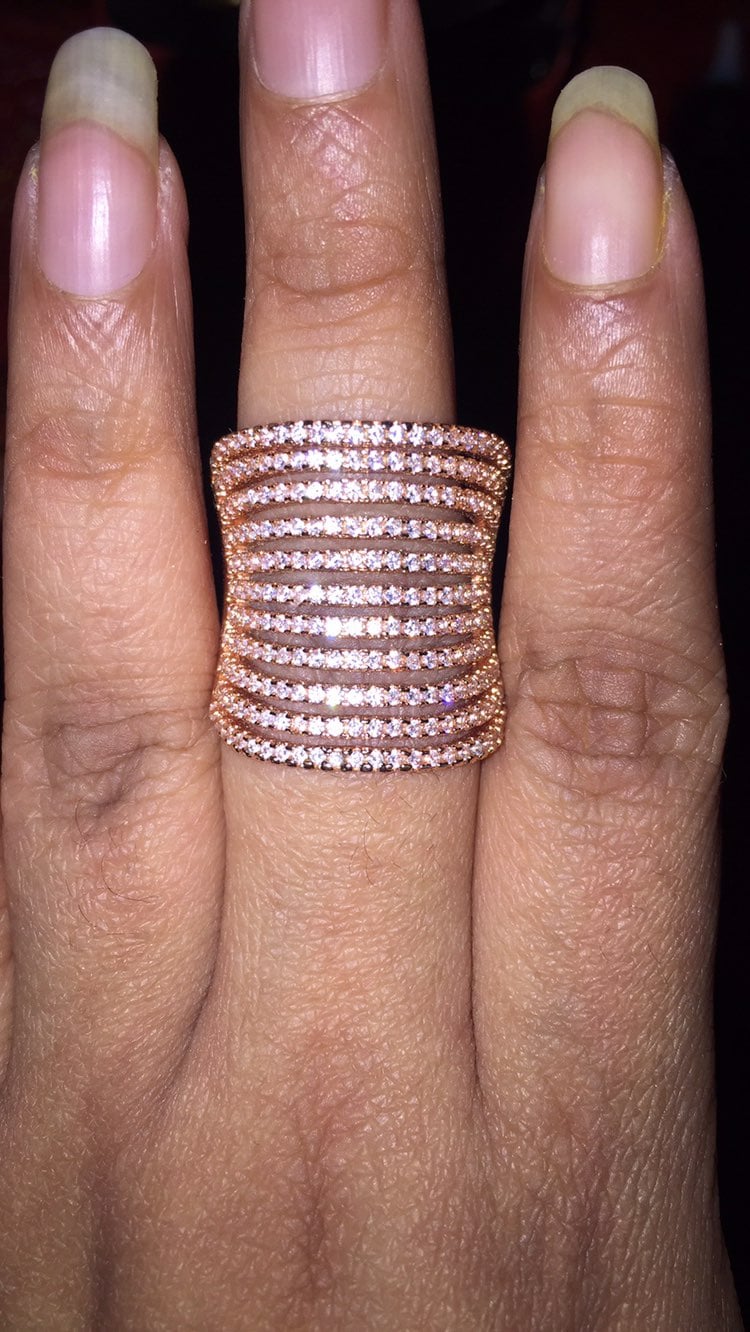 Swarovski crystal Gold Ring