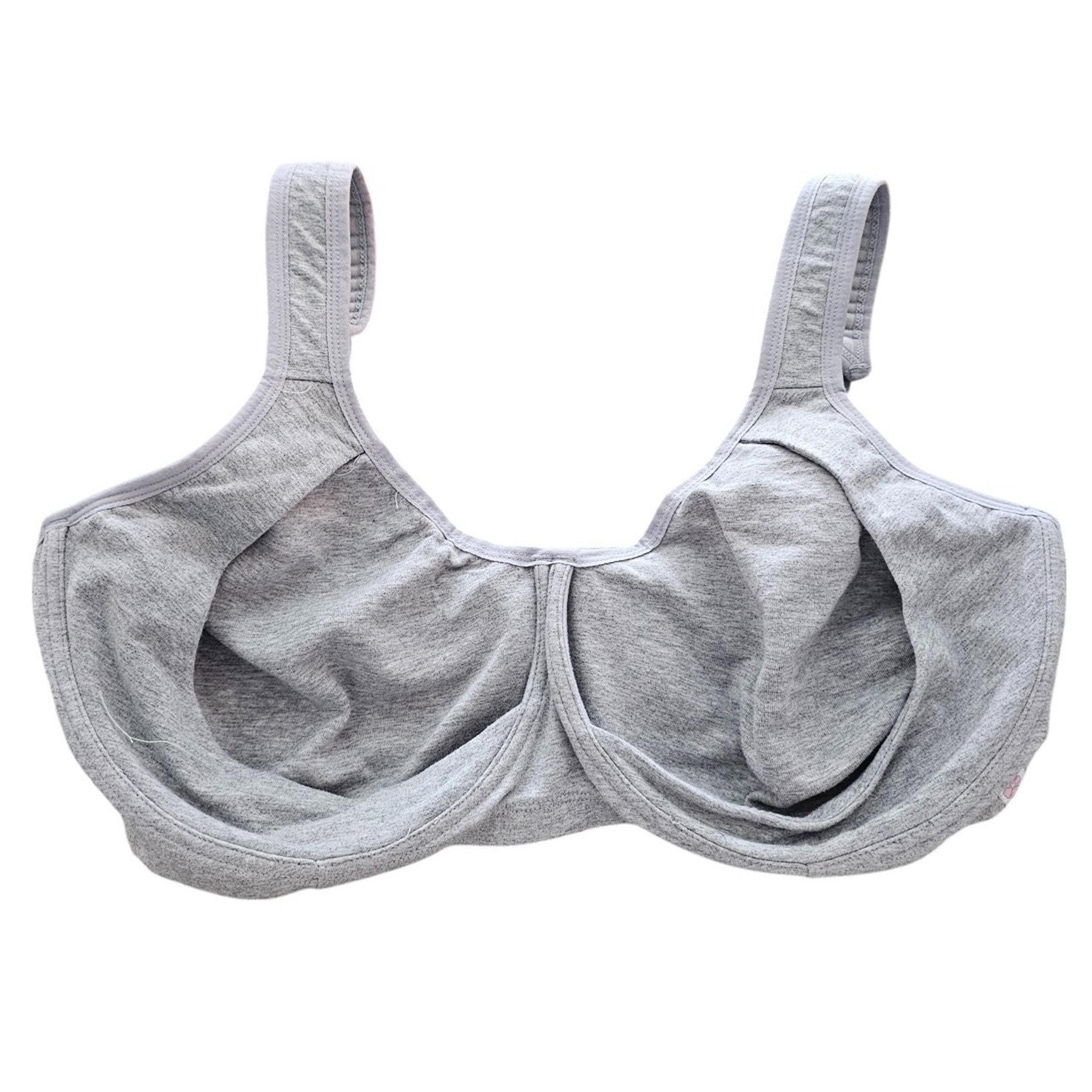 Comfort Choice Womens Sz 44DD Unlined T Shirt Bra Full Coverage Gray