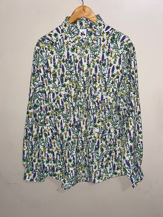 Nike ACG Snowgrass Floral Button Down UV Shirt DN3941-072 Men M Relaxed FIT NEW