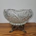 Loevsky & Loevsky Etched Czech/Bohemian Crystal Fruit Bowl 1960-70s