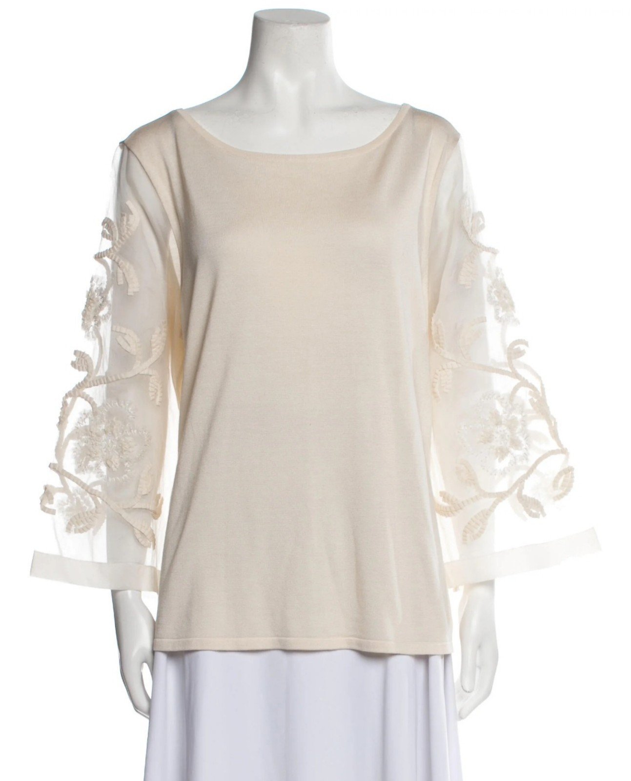 Escada Silk Bateau Neckline Blouse Size: US16, EU46