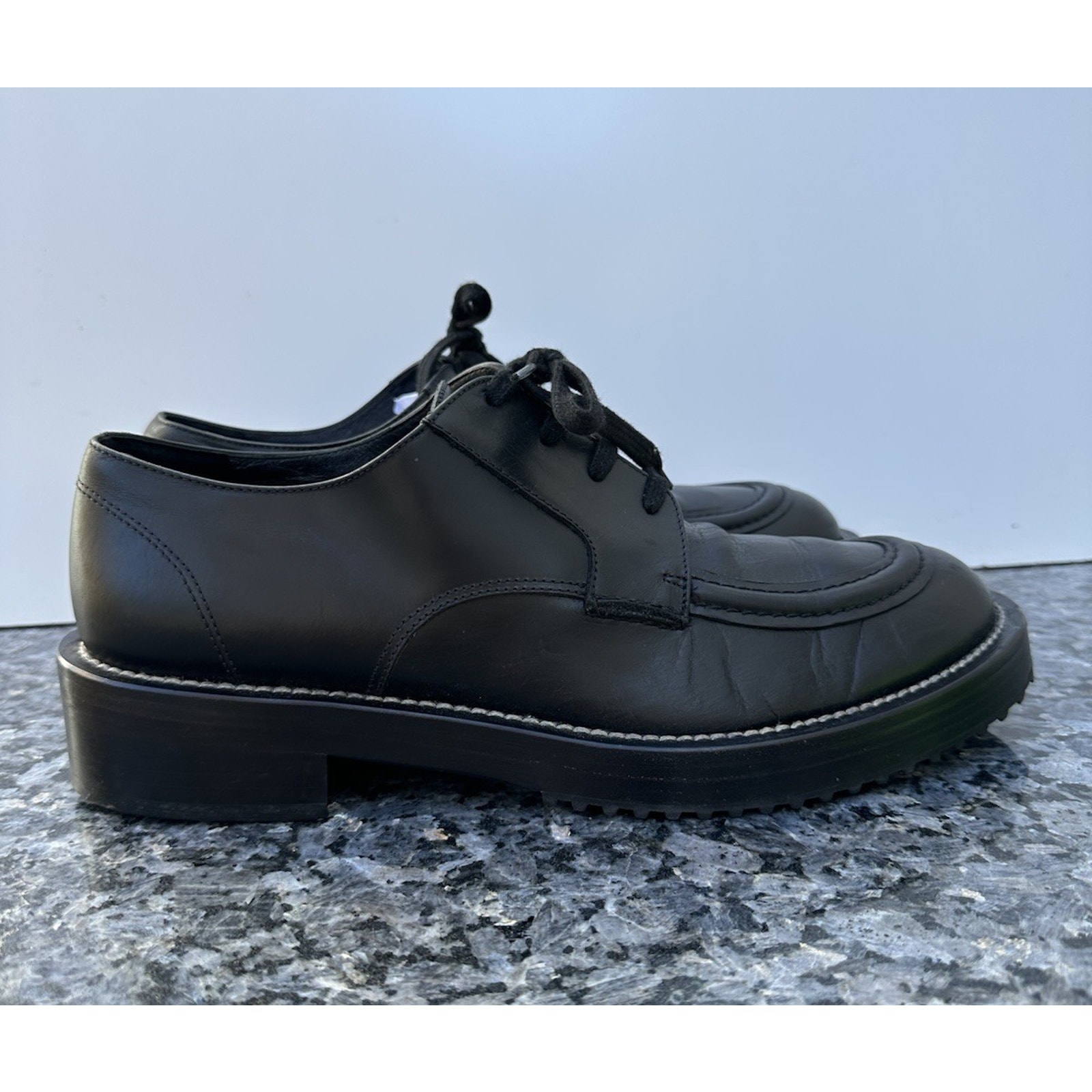 Marni Men’s 43 Derby Black Leather Shoes