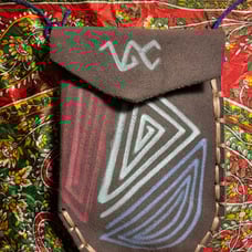 Handstiched Suede Pouch