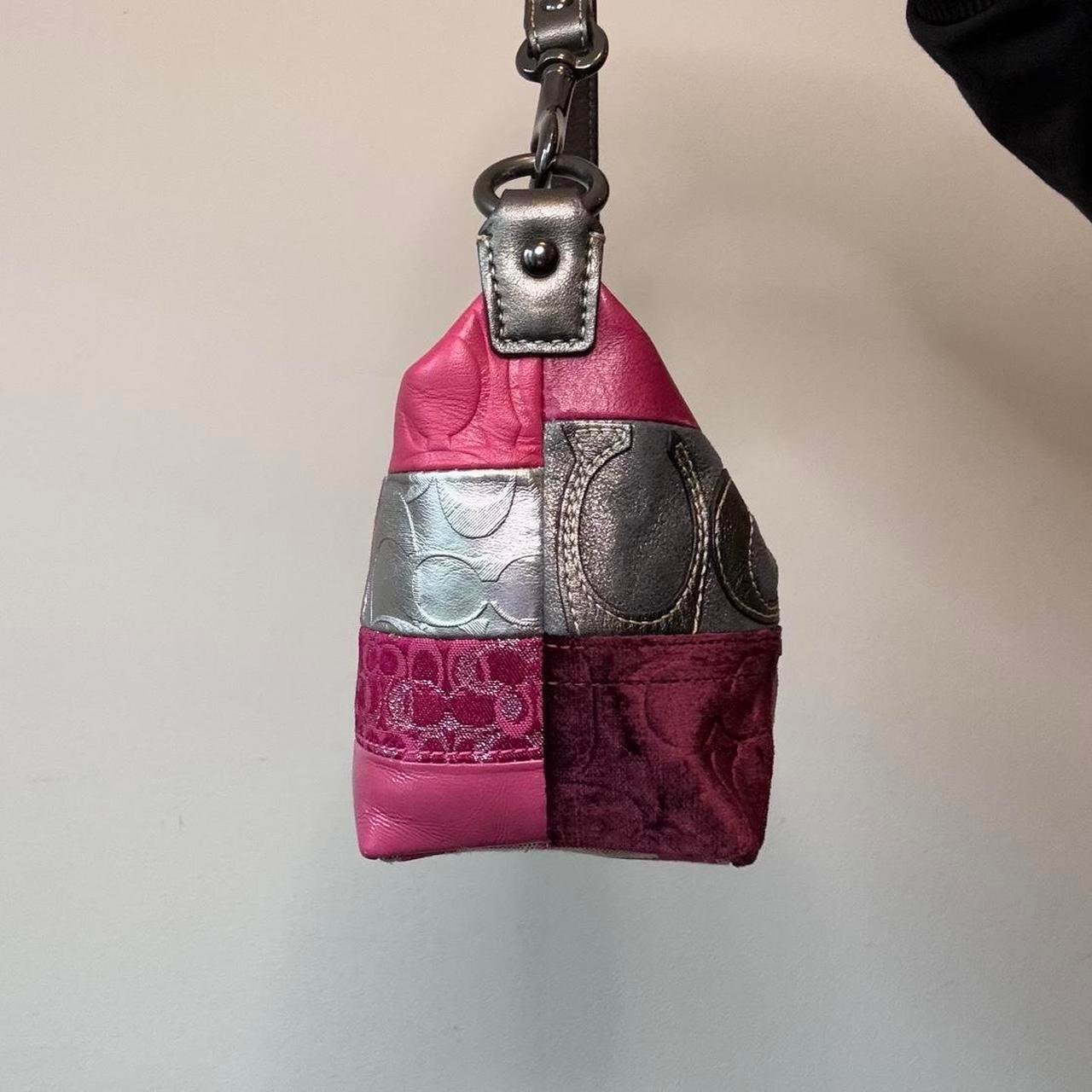 Vintage Y2K Coach Pink Patchwork Mini Bag Rare Find