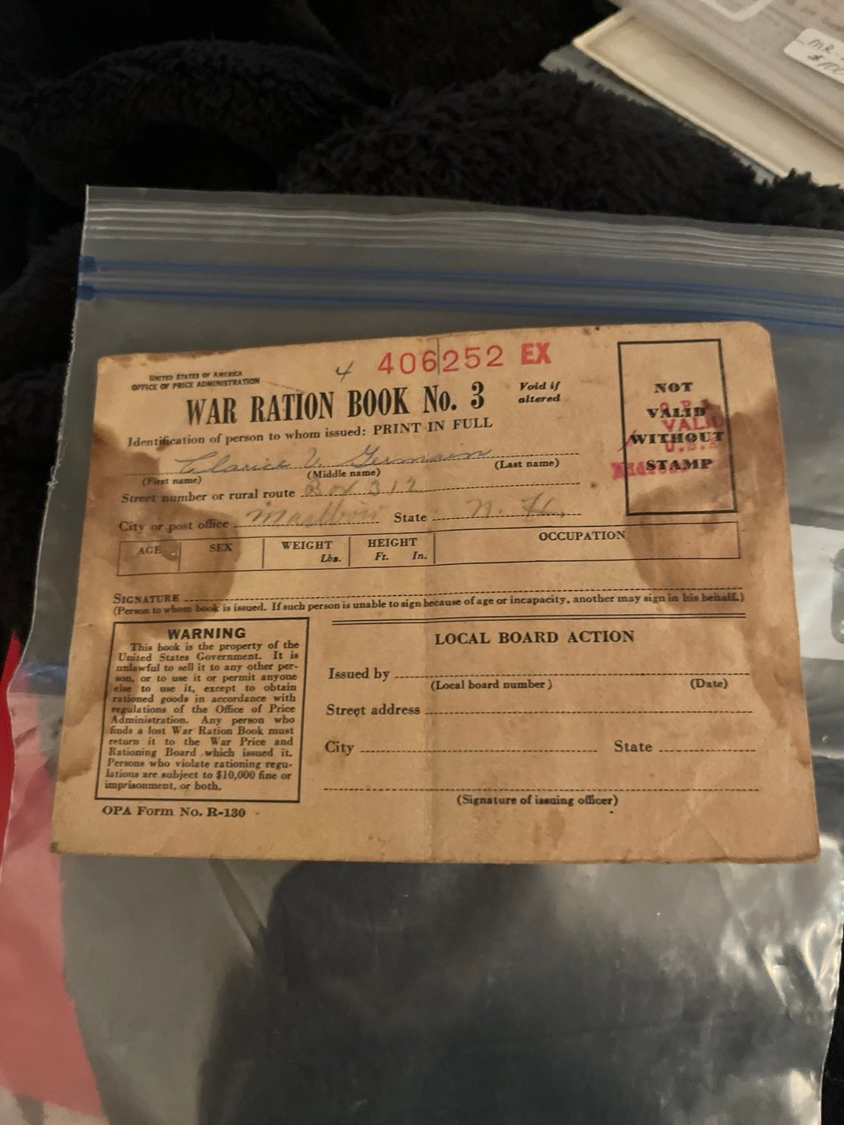 War Ration Book