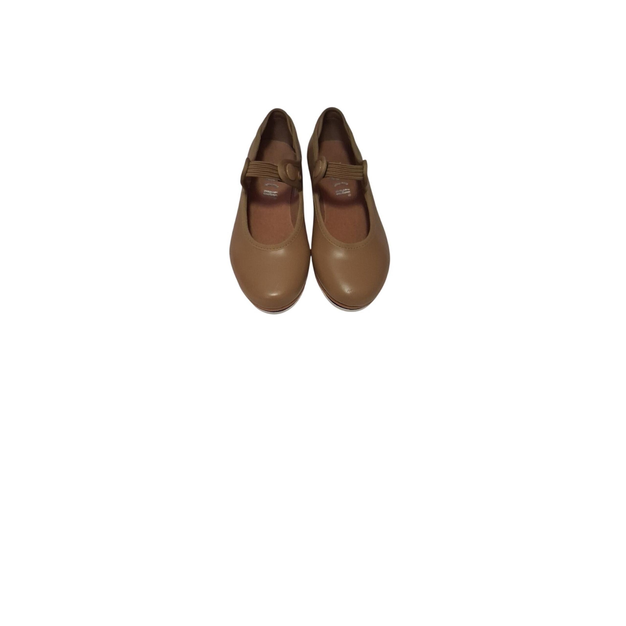 Bloch Tap-On Leather Tap Mary Jane Style Girls Shoes Ankle Strap Size 8.5 W