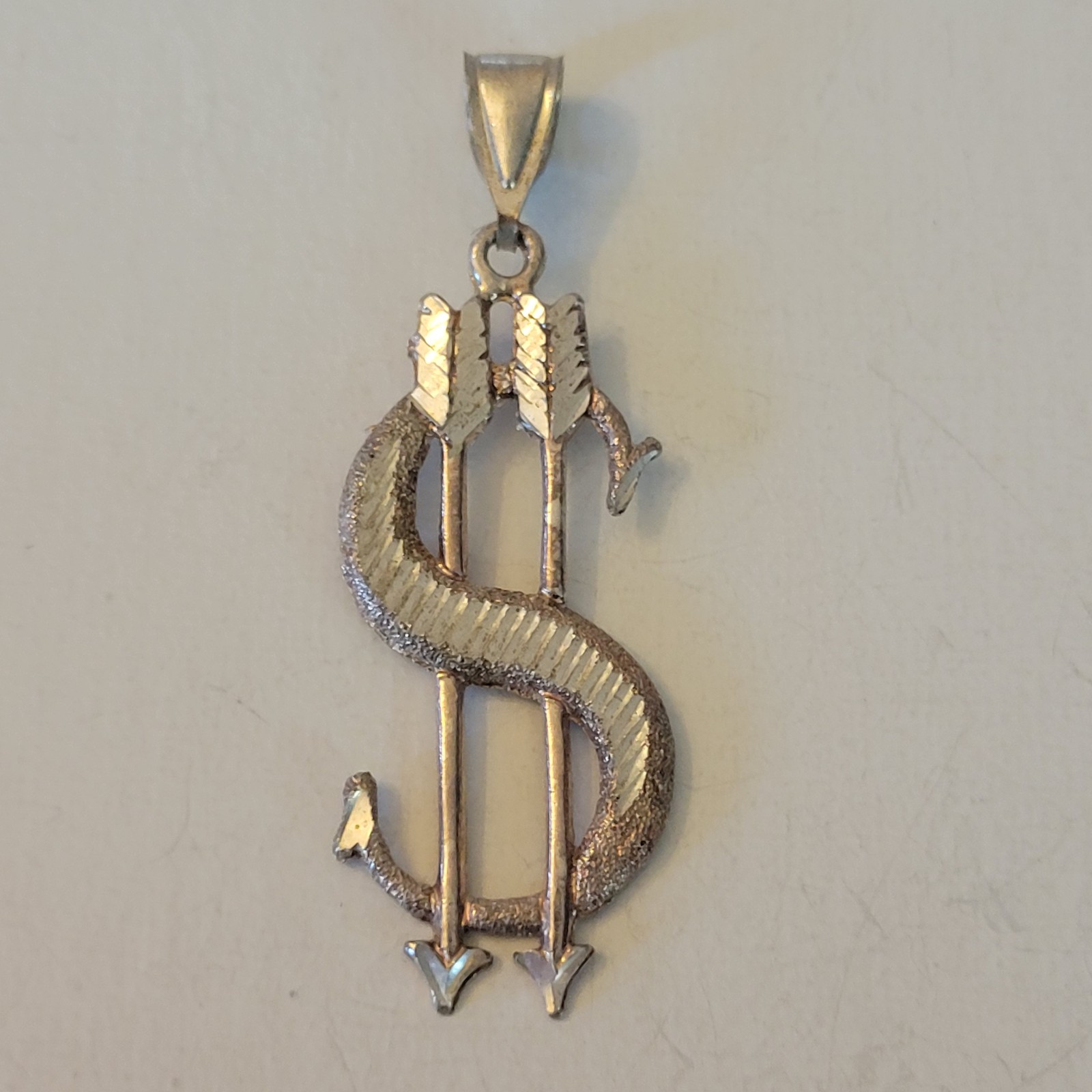 Sterling Silver Dollar Sign Pendant