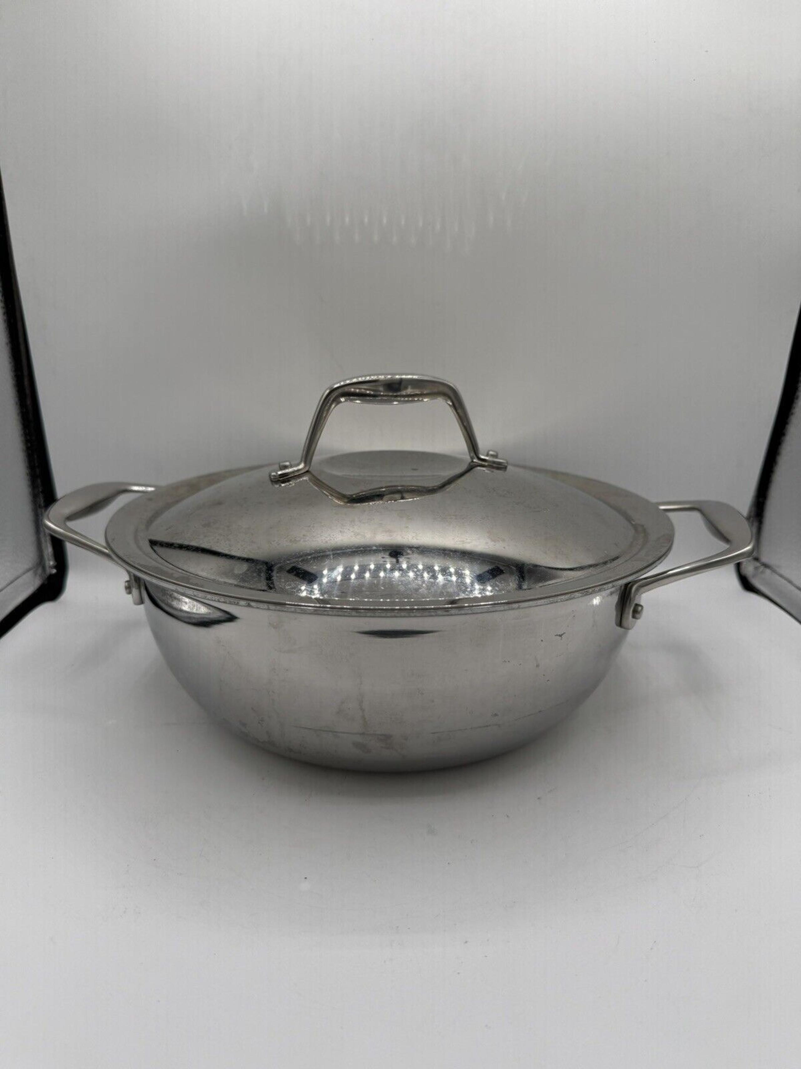 Tramontina Covered Saucepan 4QT Stainless Steel Tri-ply Clad 82116