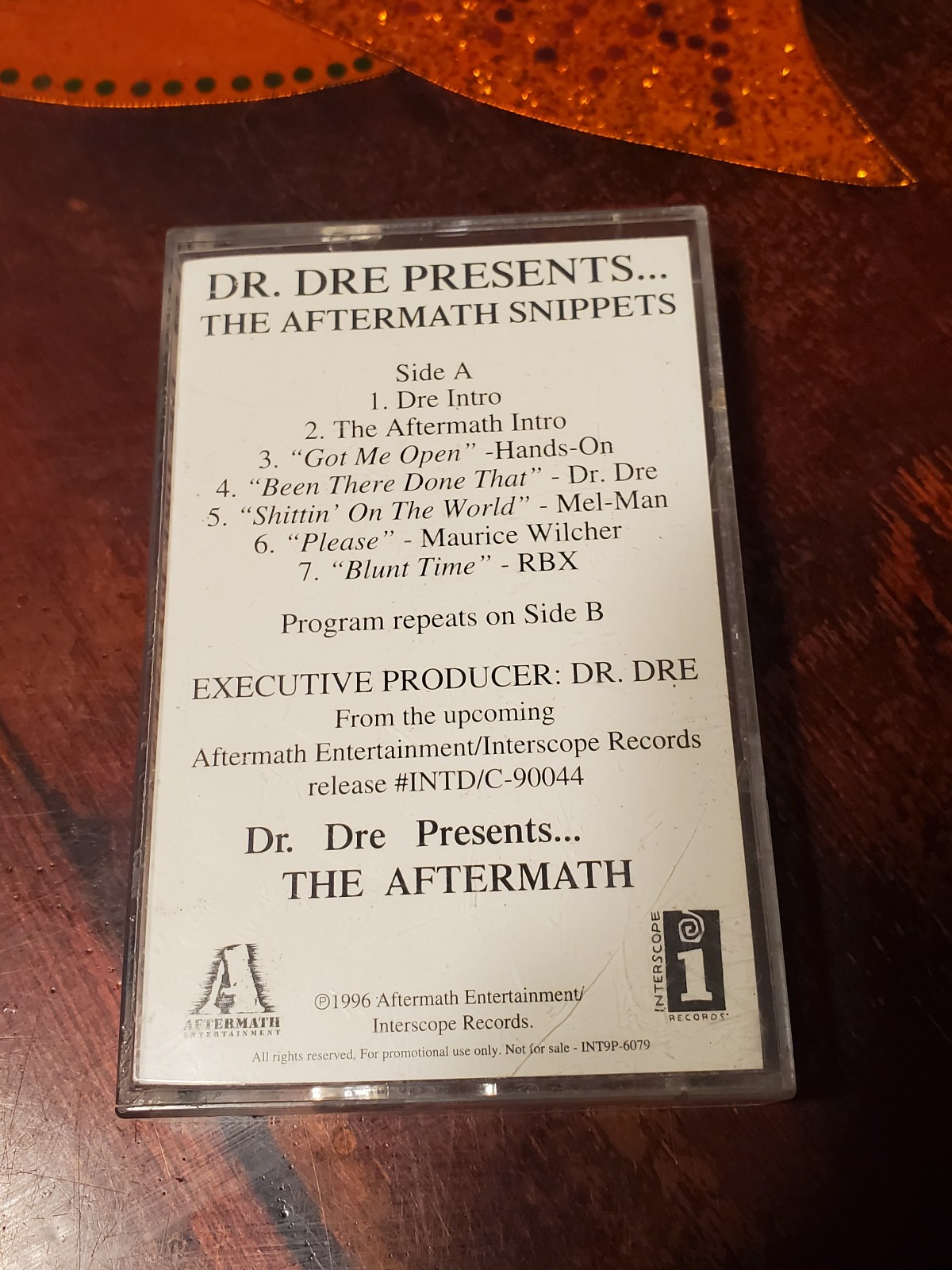 Dr. Dre The Aftermath Promo Snippets Cassette