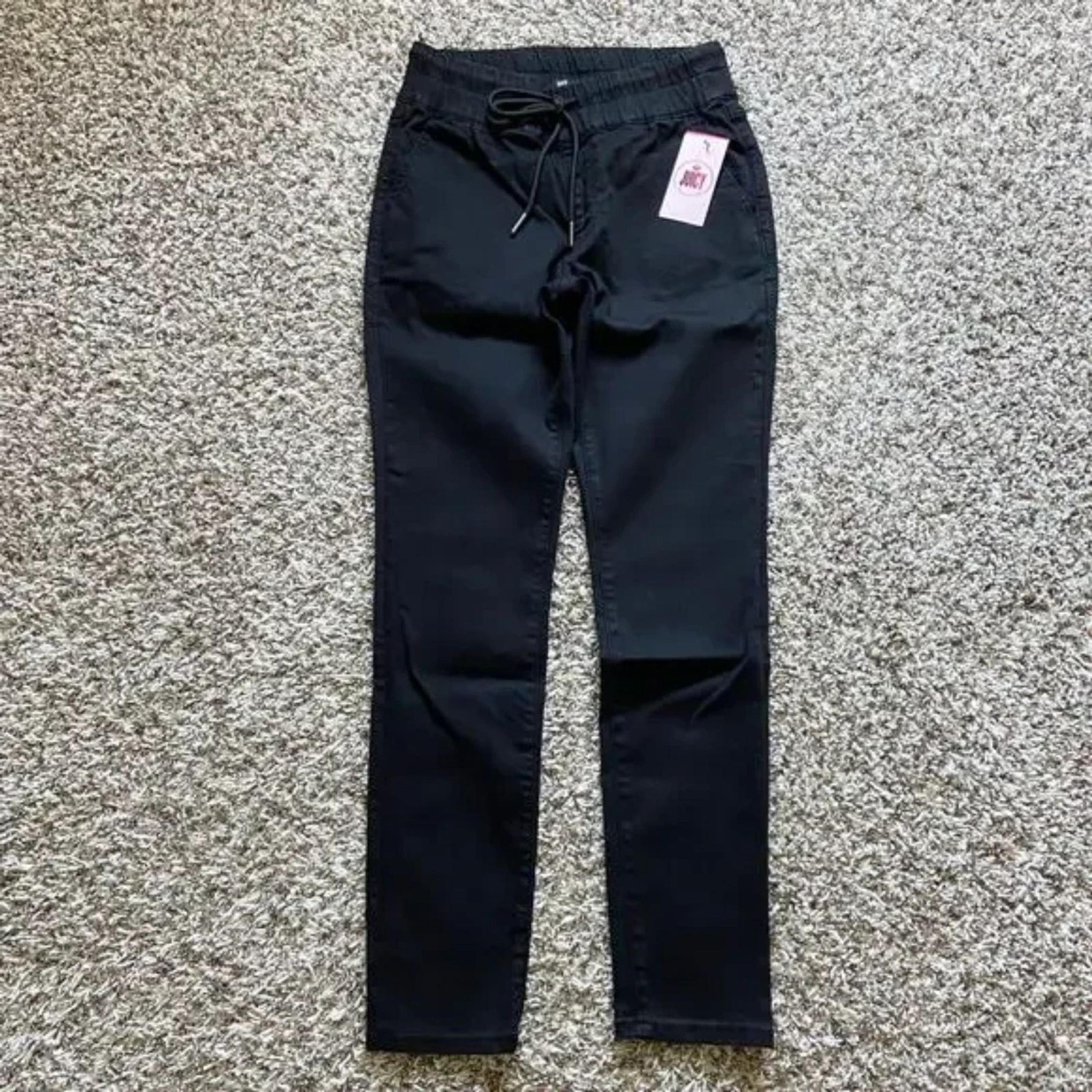 Juicy Couture Hollywood Skinny Pant18W Black Elastic Waist Drawstring NWT