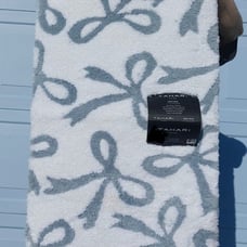 Blue bow bath rugs TAHARI